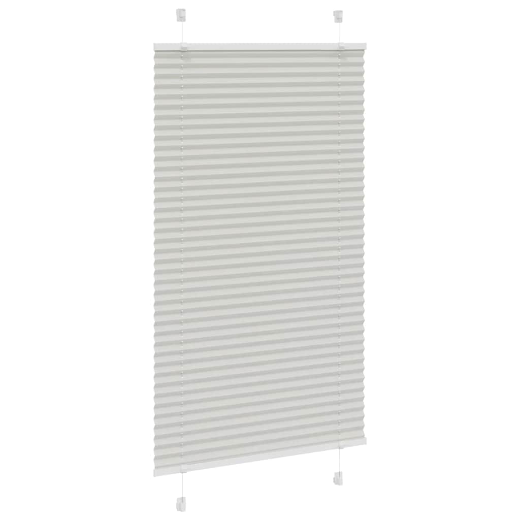 Tenda Plissettata Grigio Chiaro 80x150 cm Larghezza Tessuto