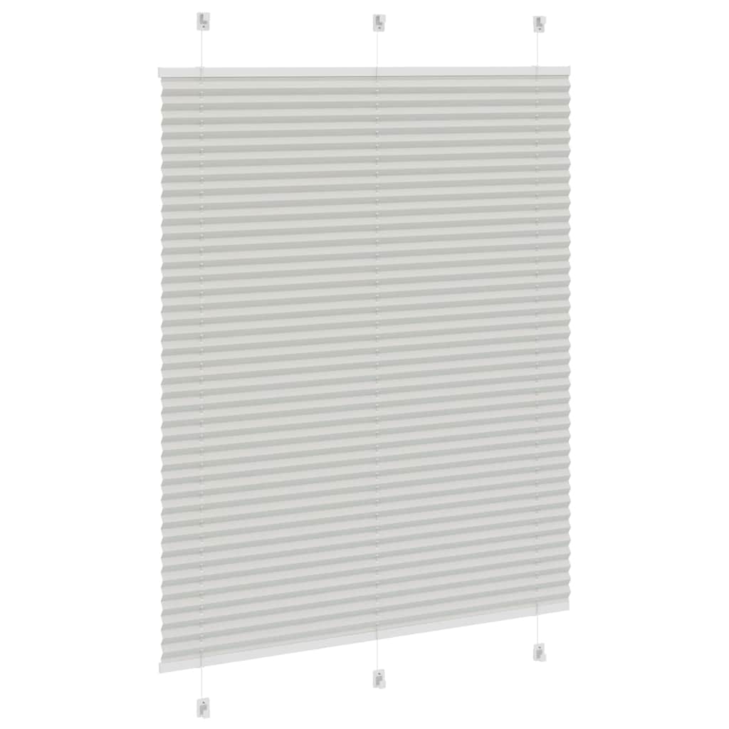 Tenda Plissettata Grigio Chiaro 110x150 cm Larghezza Tessuto