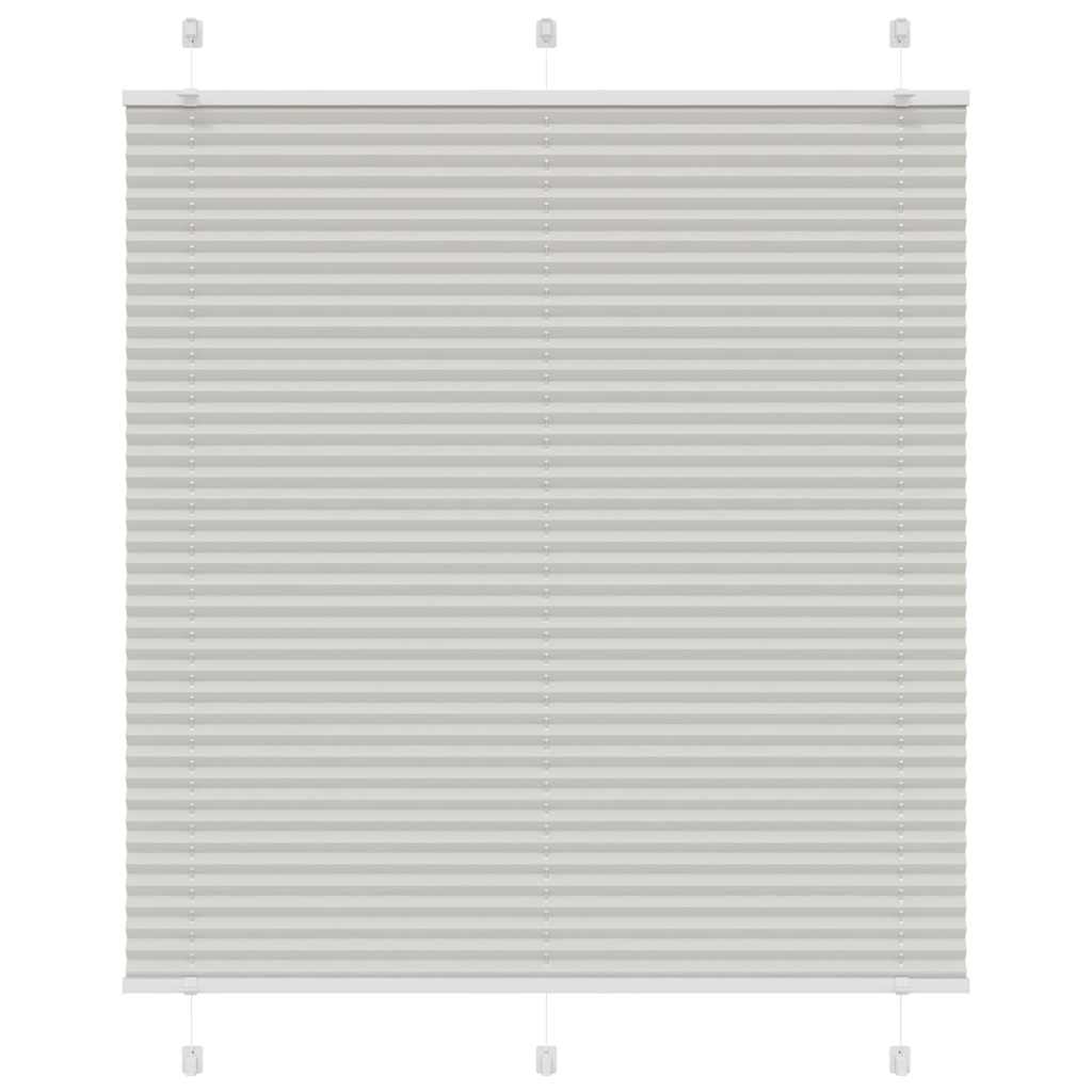 Tenda Plissettata Grigio Chiaro 115x150 cm Larghezza Tessuto