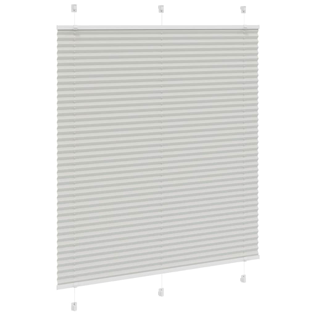 Tenda Plissettata Grigio Chiaro 120x150 cm Larghezza Tessuto