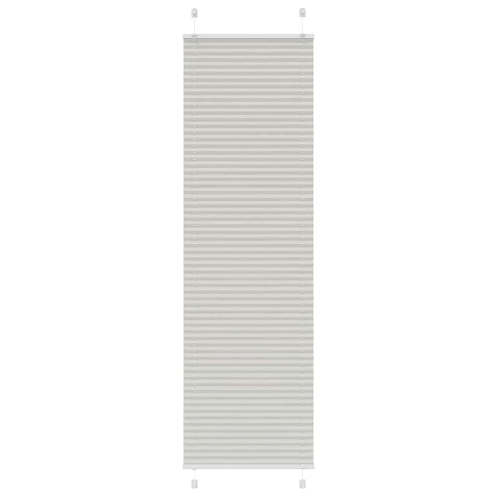 Tenda Plissettata Grigio Chiaro 55x200 cm Larghezza Tessuto