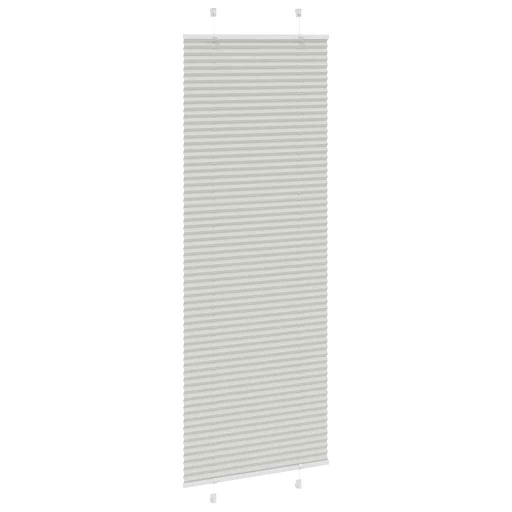Tenda Plissettata Grigio Chiaro 75x200 cm Larghezza Tessuto