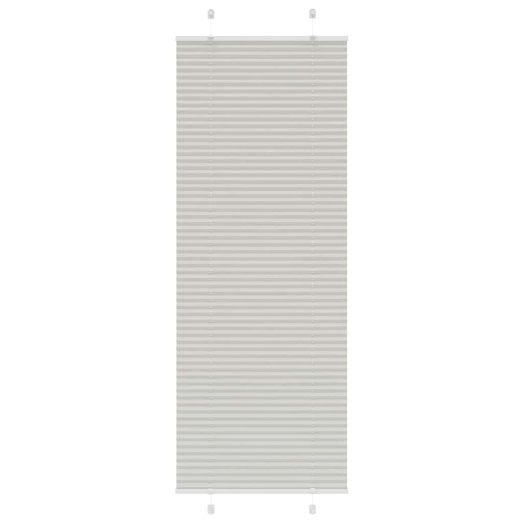 Tenda Plissettata Grigio Chiaro 80x200 cm Larghezza Tessuto