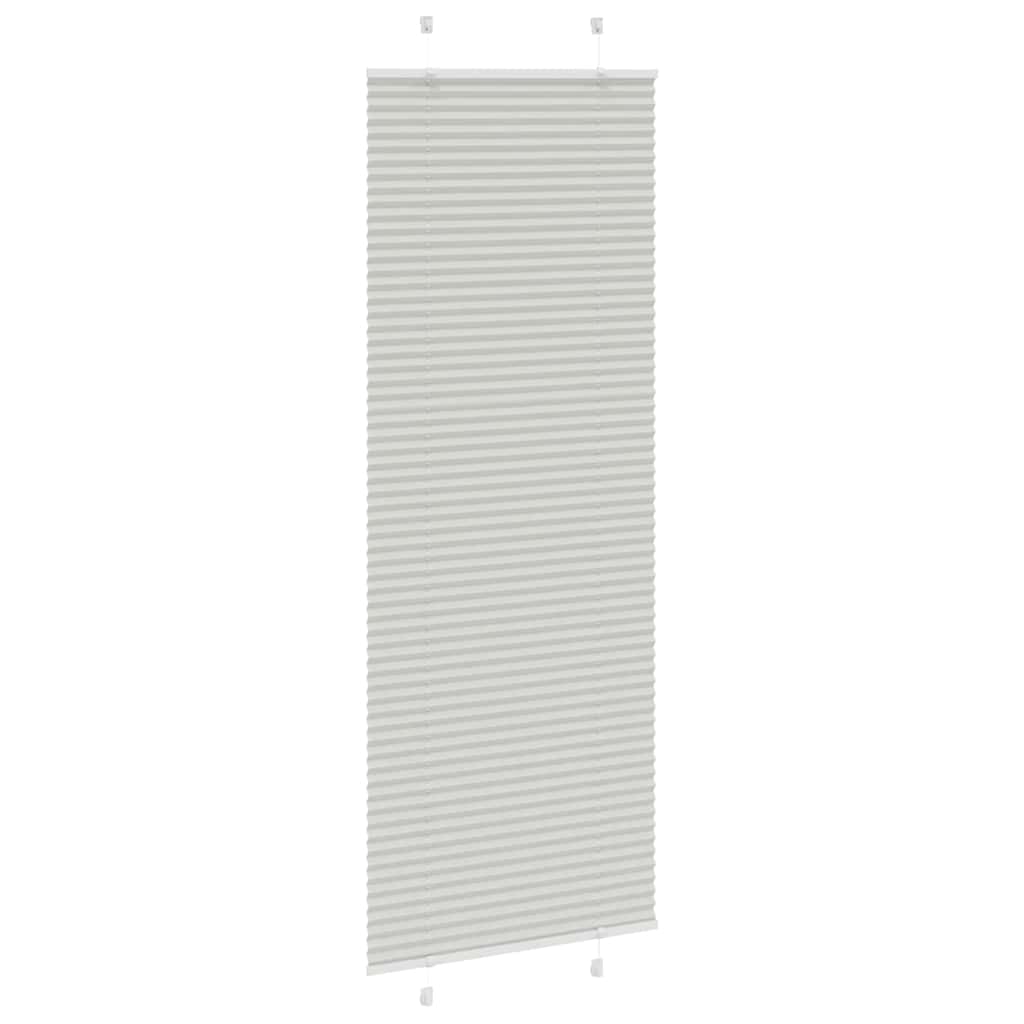 Tenda Plissettata Grigio Chiaro 80x200 cm Larghezza Tessuto