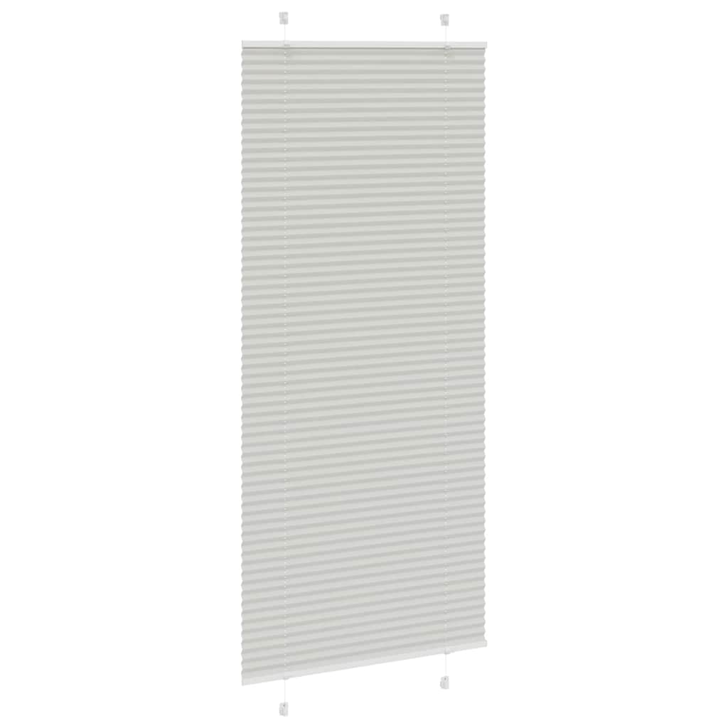 Tenda Plissettata Grigio Chiaro 90x200 cm Larghezza Tessuto