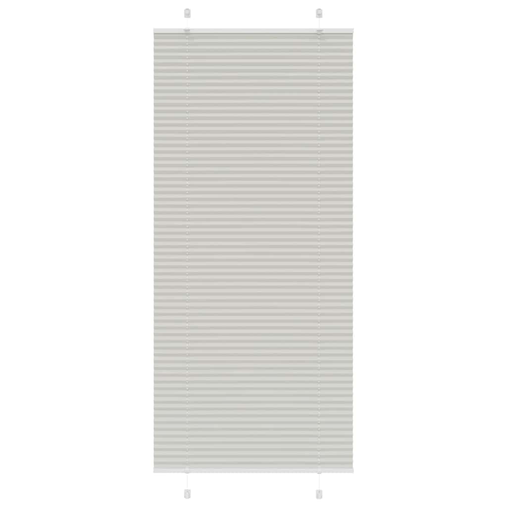 Tenda Plissettata Grigio Chiaro 95x200 cm Larghezza Tessuto