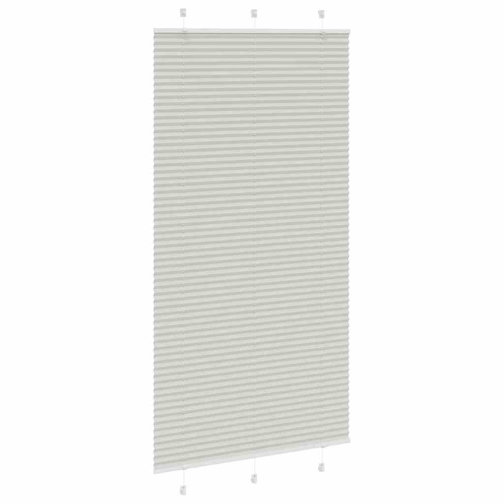 Tenda Plissettata Grigio Chiaro 110x200 cm Larghezza Tessuto