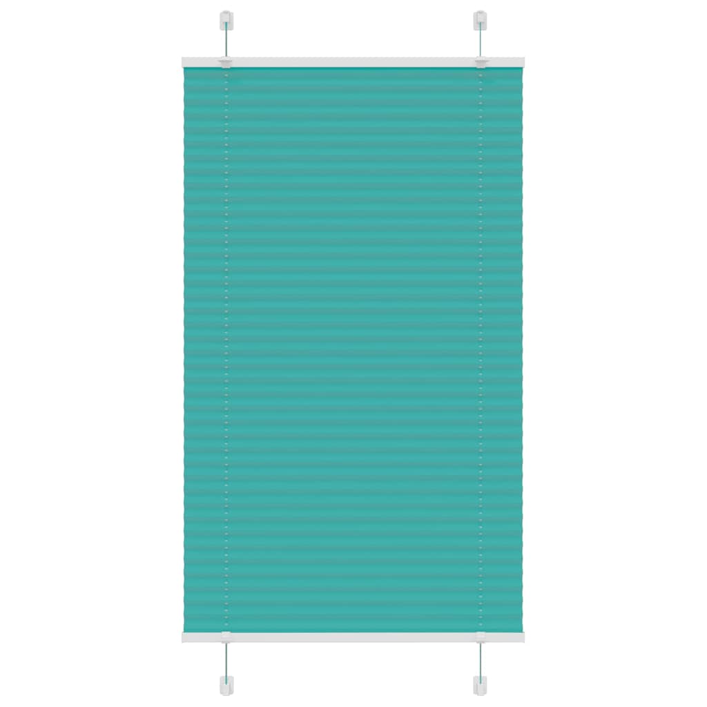 Tenda Plissettata Verde petrolio 70x100 cm Larghezza Tessuto