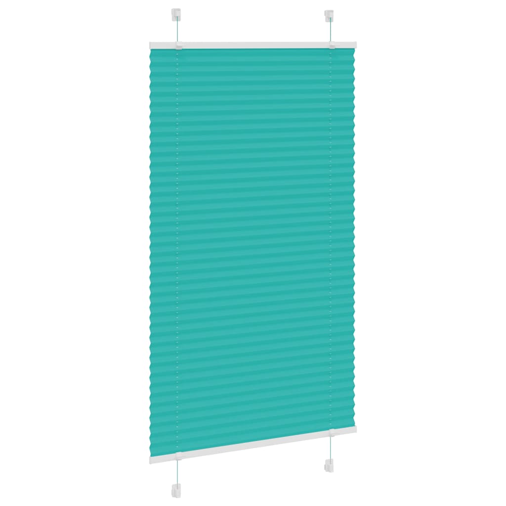 Tenda Plissettata Verde petrolio 75x100 cm Larghezza Tessuto