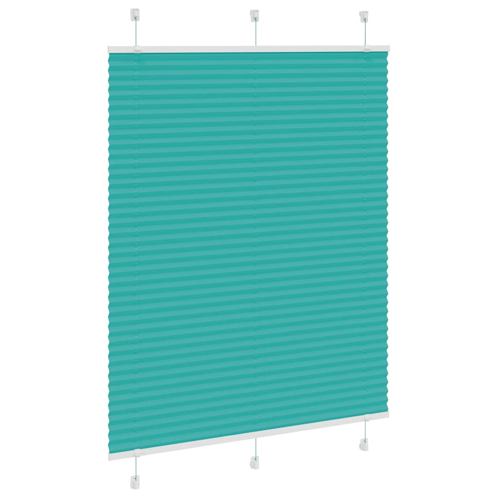 Tenda Plissettata Verde petrolio 110x100 cm Larghezza Tessuto