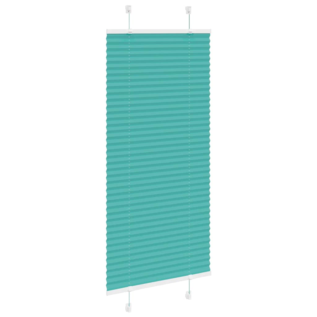 Tenda Plissettata Verde petrolio 65x150 cm Larghezza Tessuto