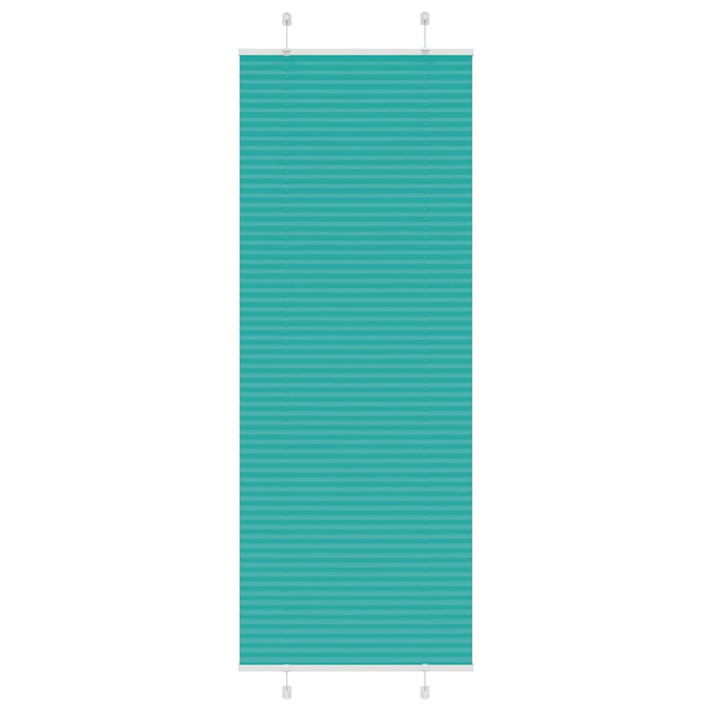 Tenda Plissettata Verde petrolio 75x200 cm Larghezza Tessuto