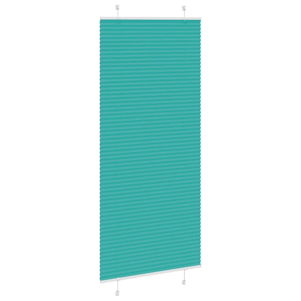 Tenda Plissettata Verde petrolio 90x200 cm Larghezza Tessuto