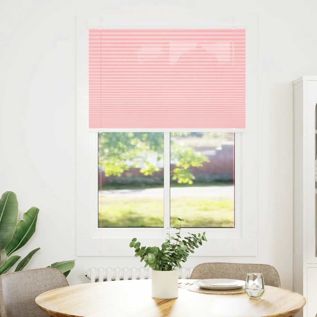 Tenda Plissettata Rosa 90x100 cm Larghezza Tessuto 89,4 cm