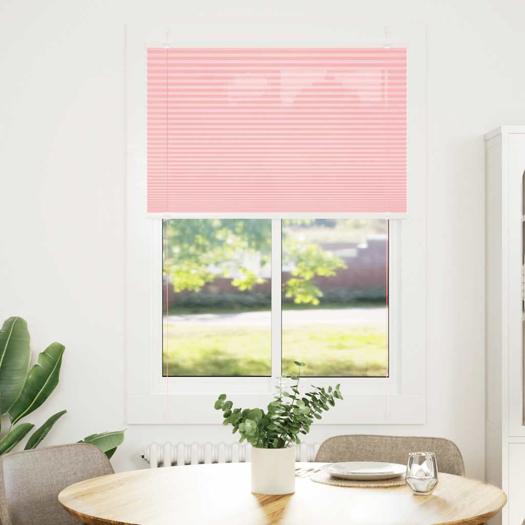 Tenda Plissettata Rosa 90x150 cm Larghezza Tessuto 89,4 cm