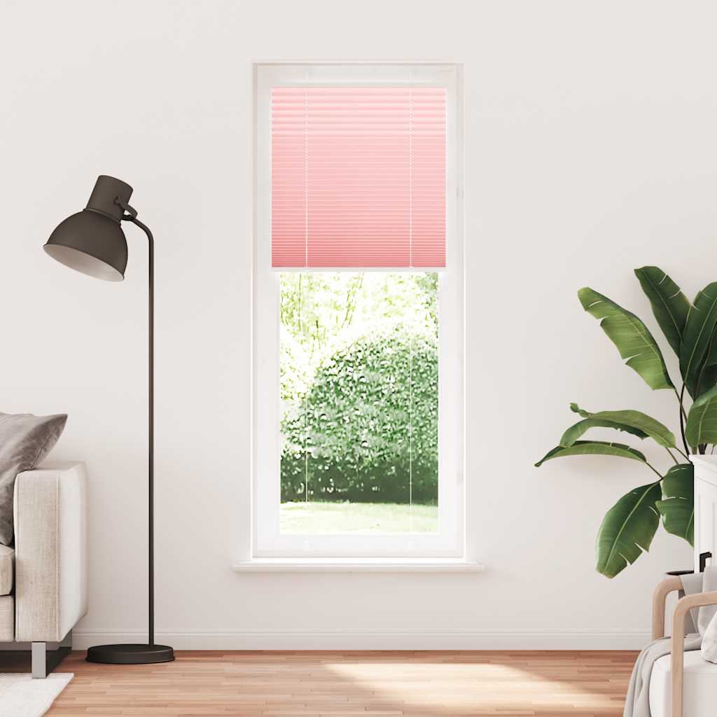 Tenda Plissettata Rosa 75x200 cm Larghezza Tessuto 74,4 cm