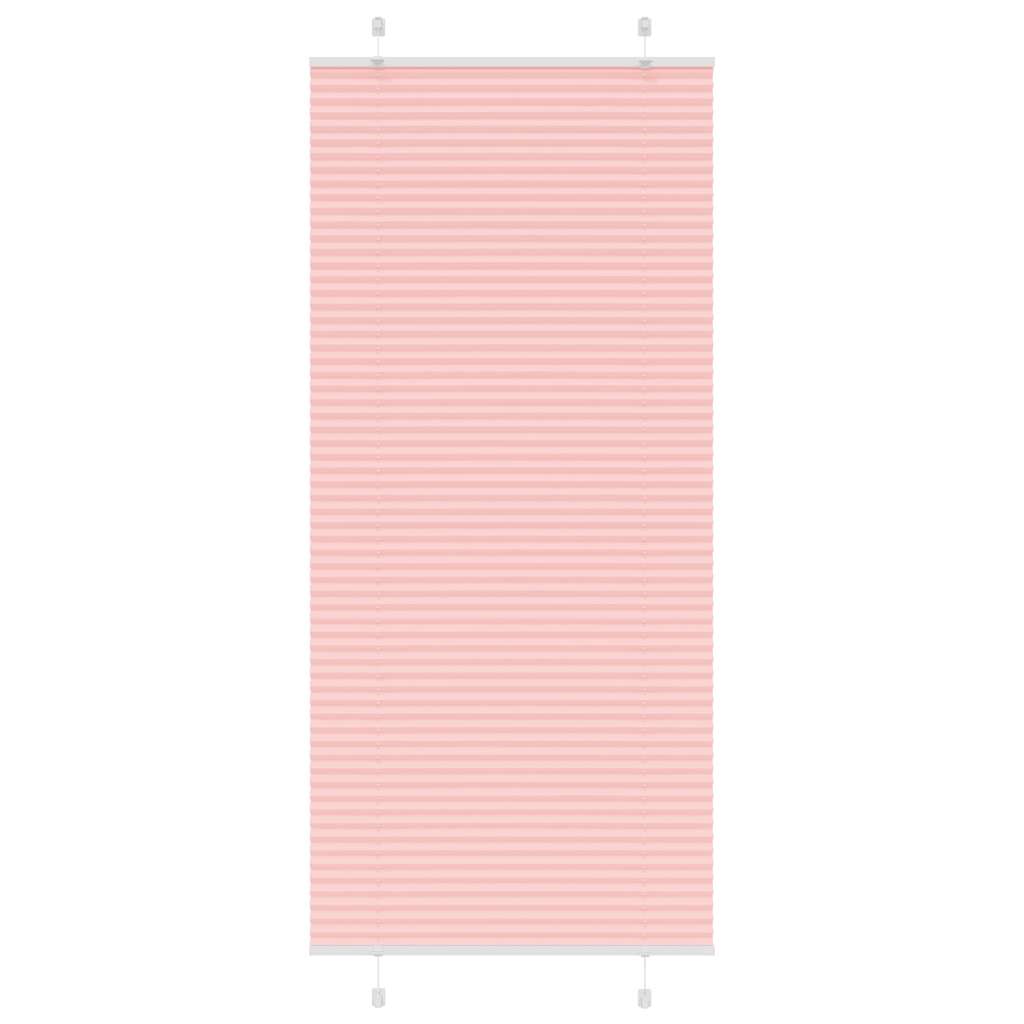 Tenda Plissettata Rosa 95x200 cm Larghezza Tessuto 94,4 cm