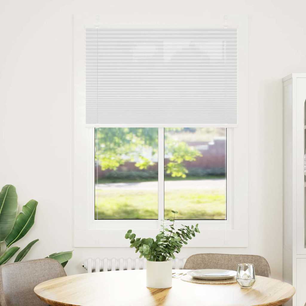 Tenda Plissettata Bianca 85x150 cm Larghezza Tessuto 84,4 cm