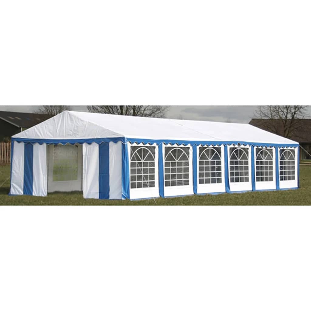 Tetto e pareti di gazebo da festa 12 x 6 m Blu & Bianco