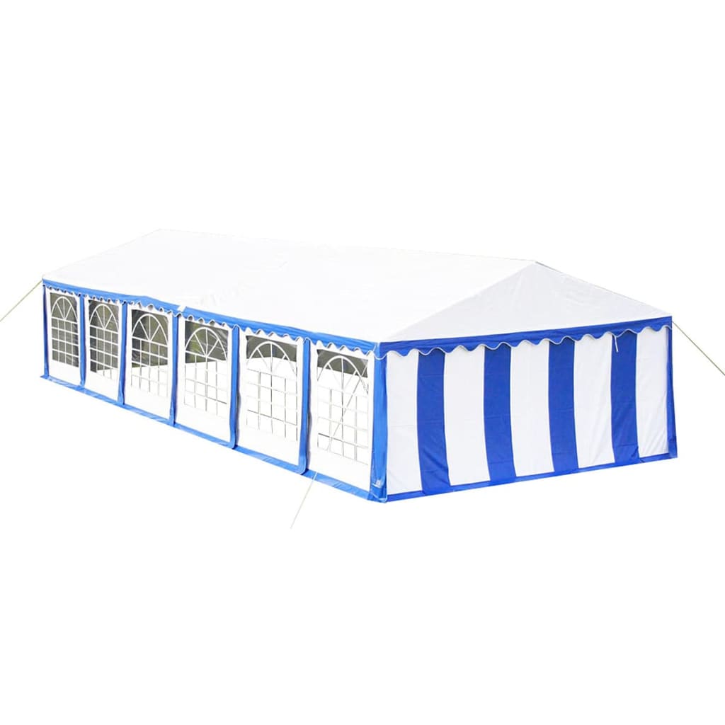 Tetto e pareti di gazebo da festa 12 x 6 m Blu & Bianco