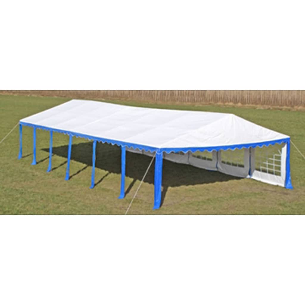 Tetto e pareti di gazebo da festa 12 x 6 m Blu & Bianco