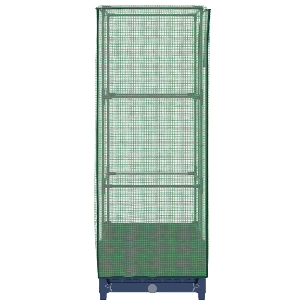 Letto Rialzato con Copertura Serra Effetto Rattan 40x40x123 cm