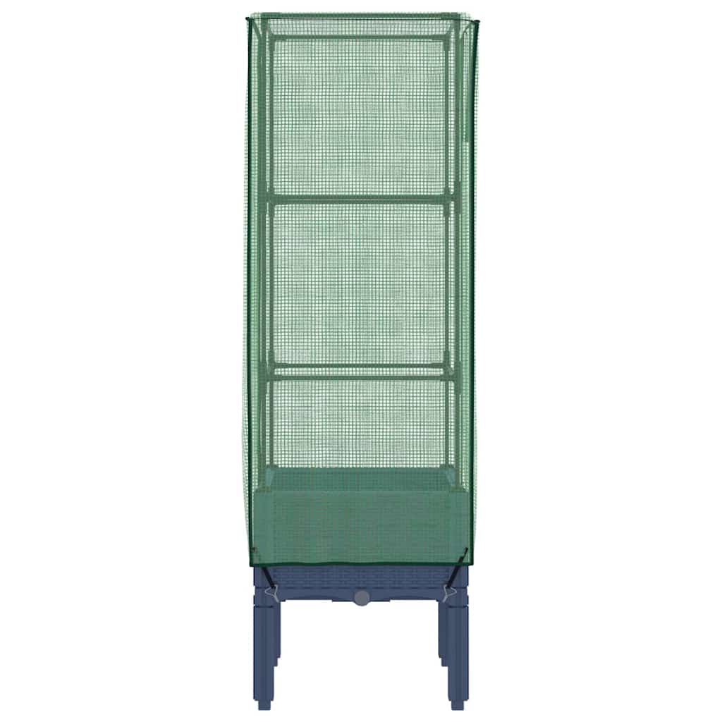 Letto Rialzato con Copertura Serra Effetto Rattan 40x40x140 cm