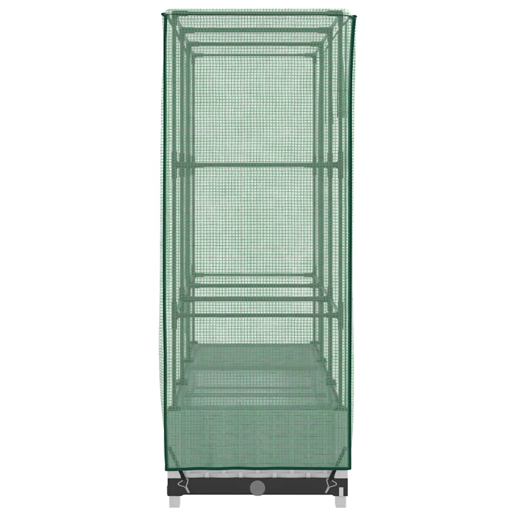 Letto Rialzato con Copertura Serra Effetto Rattan 120x40x123 cm