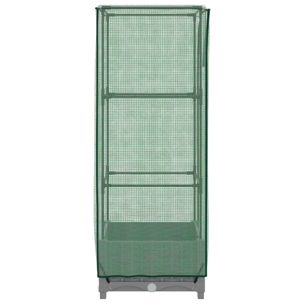 Letto Rialzato con Copertura Serra Effetto Rattan 40x40x123 cm