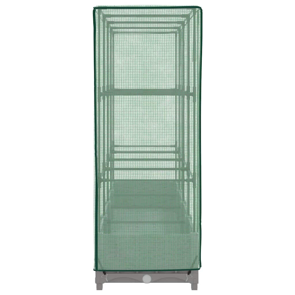 Letto Rialzato con Copertura Serra Effetto Rattan 160x40x123 cm