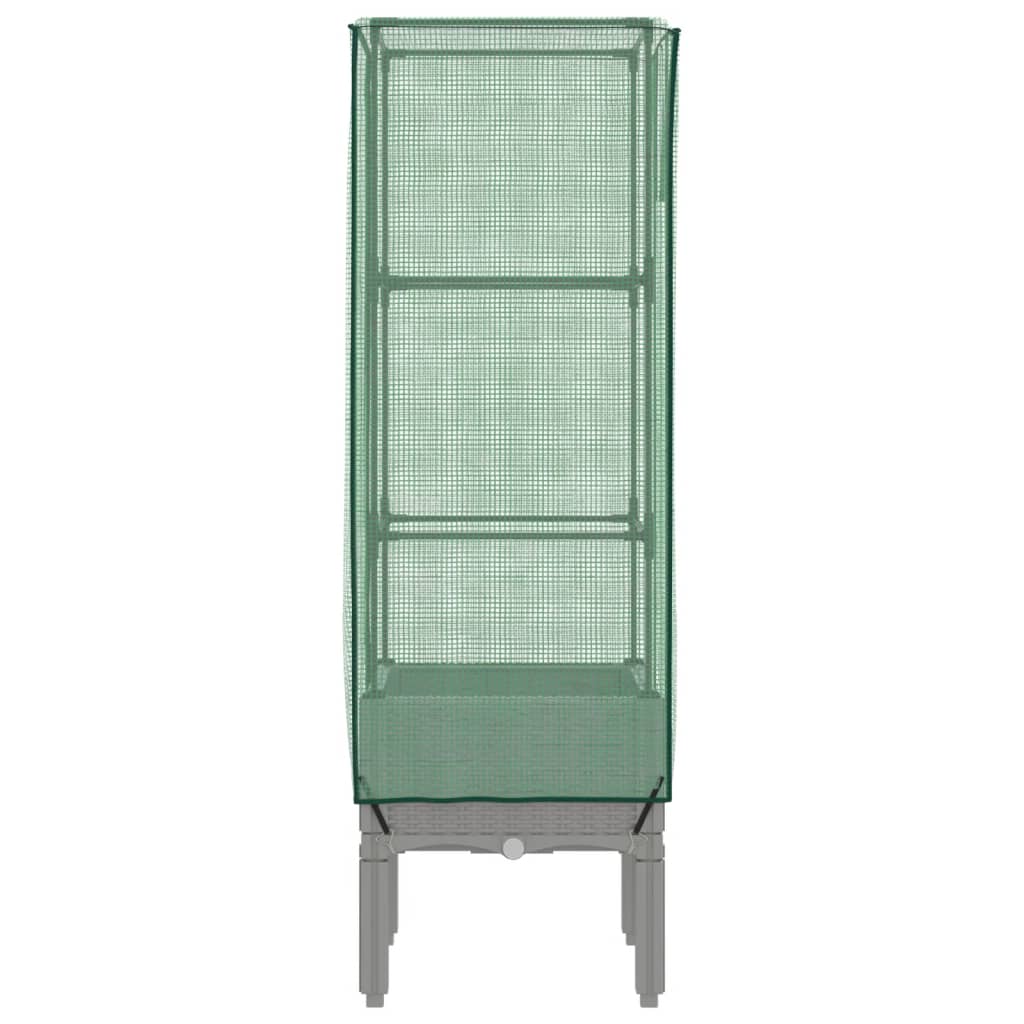 Letto Rialzato con Copertura Serra Effetto Rattan 40x40x140 cm