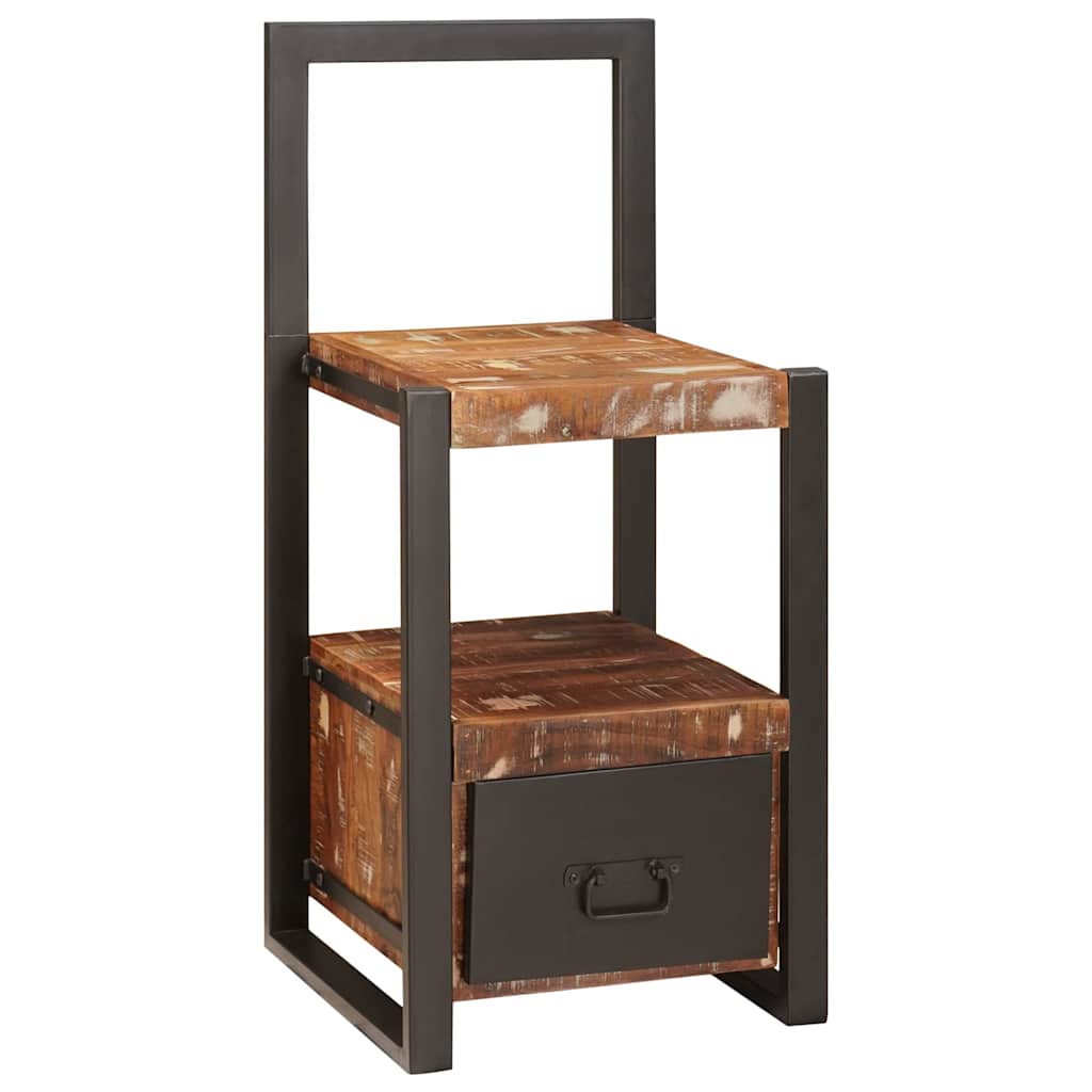 Appendiabiti con cassetto Multicolore Legno Recuperato Massello