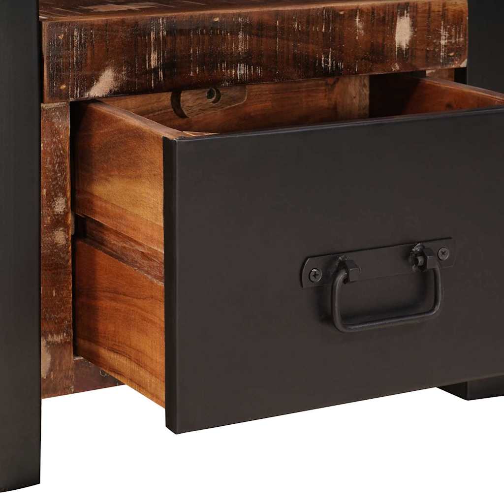 Appendiabiti con cassetto Multicolore Legno Recuperato Massello
