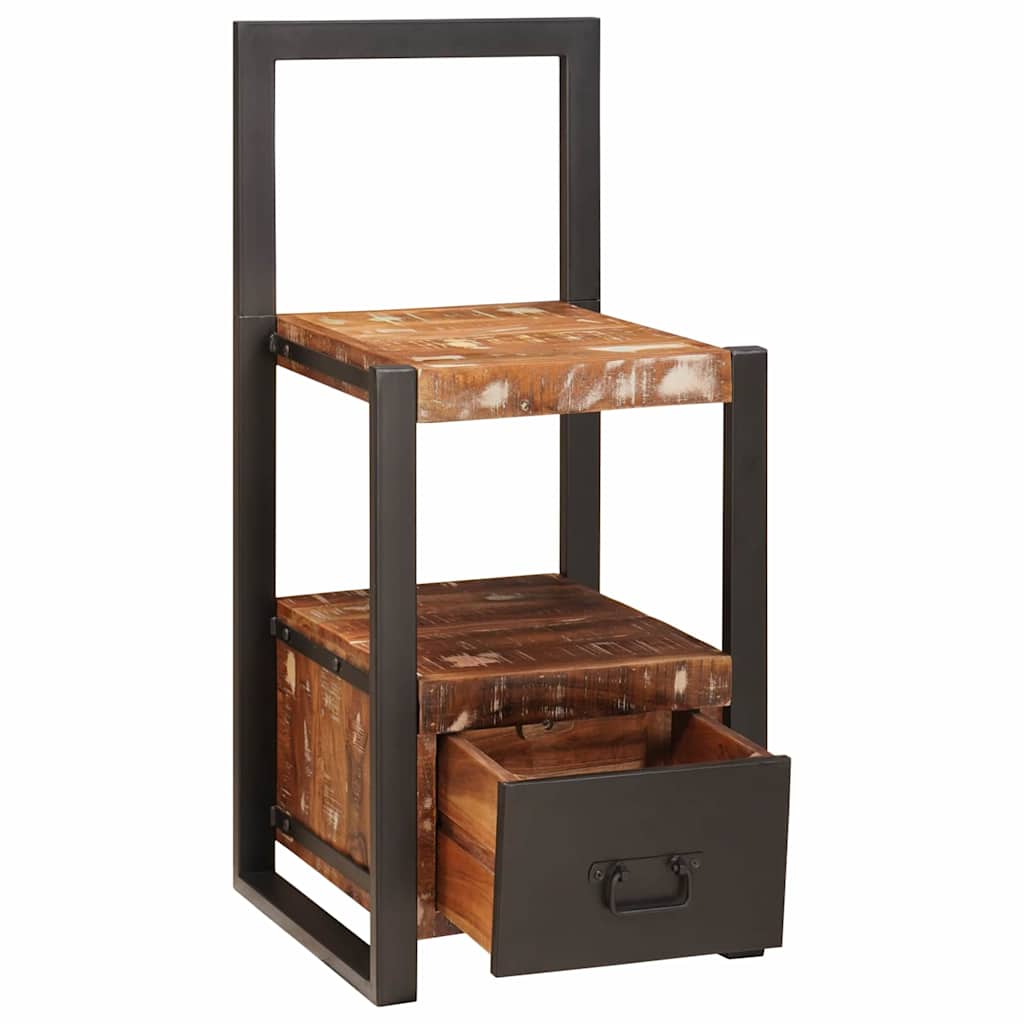 Appendiabiti con cassetto Multicolore Legno Recuperato Massello