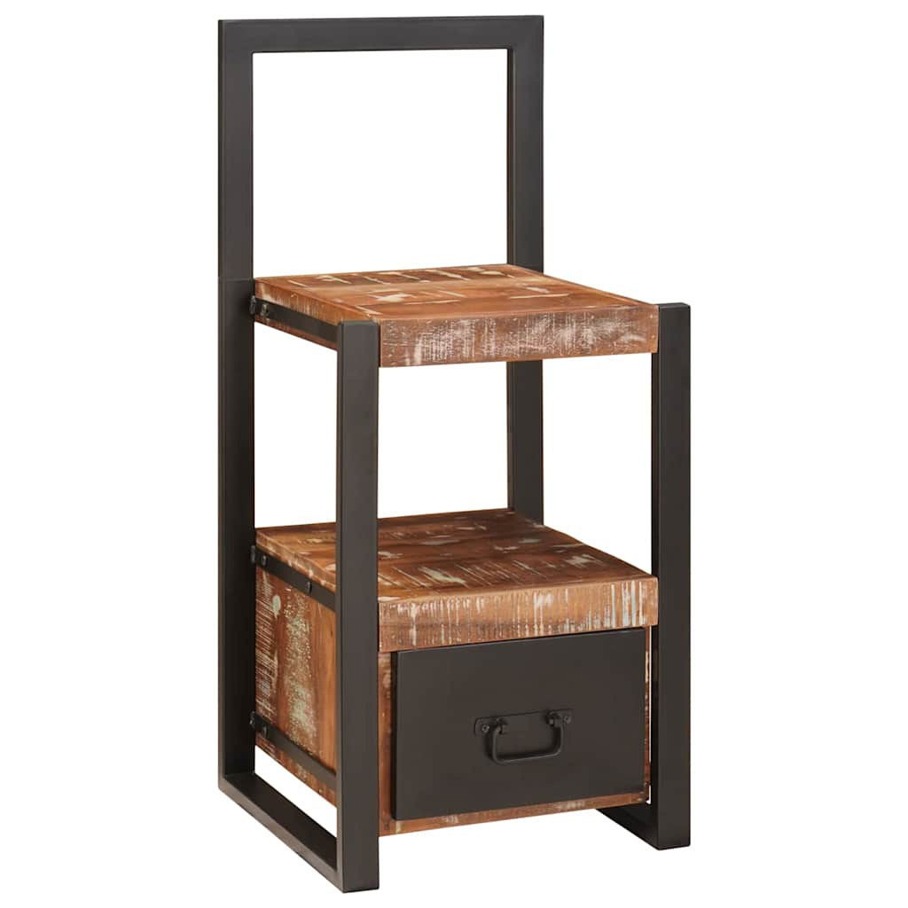 Appendiabiti con cassetto Multicolore Legno Recuperato Massello