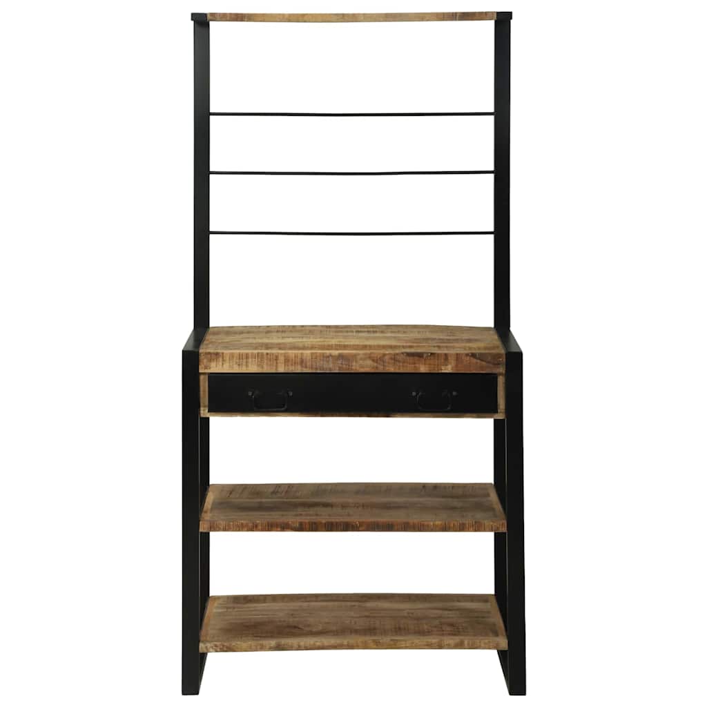 Scaffale da cucina Marrone e Nero 80 x 40 x 160 cm