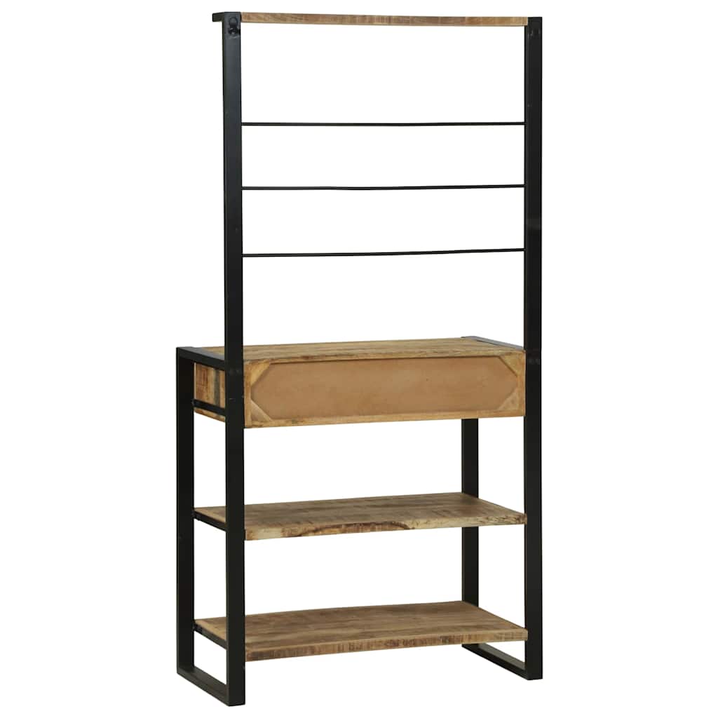 Scaffale da cucina Marrone e Nero 80 x 40 x 160 cm