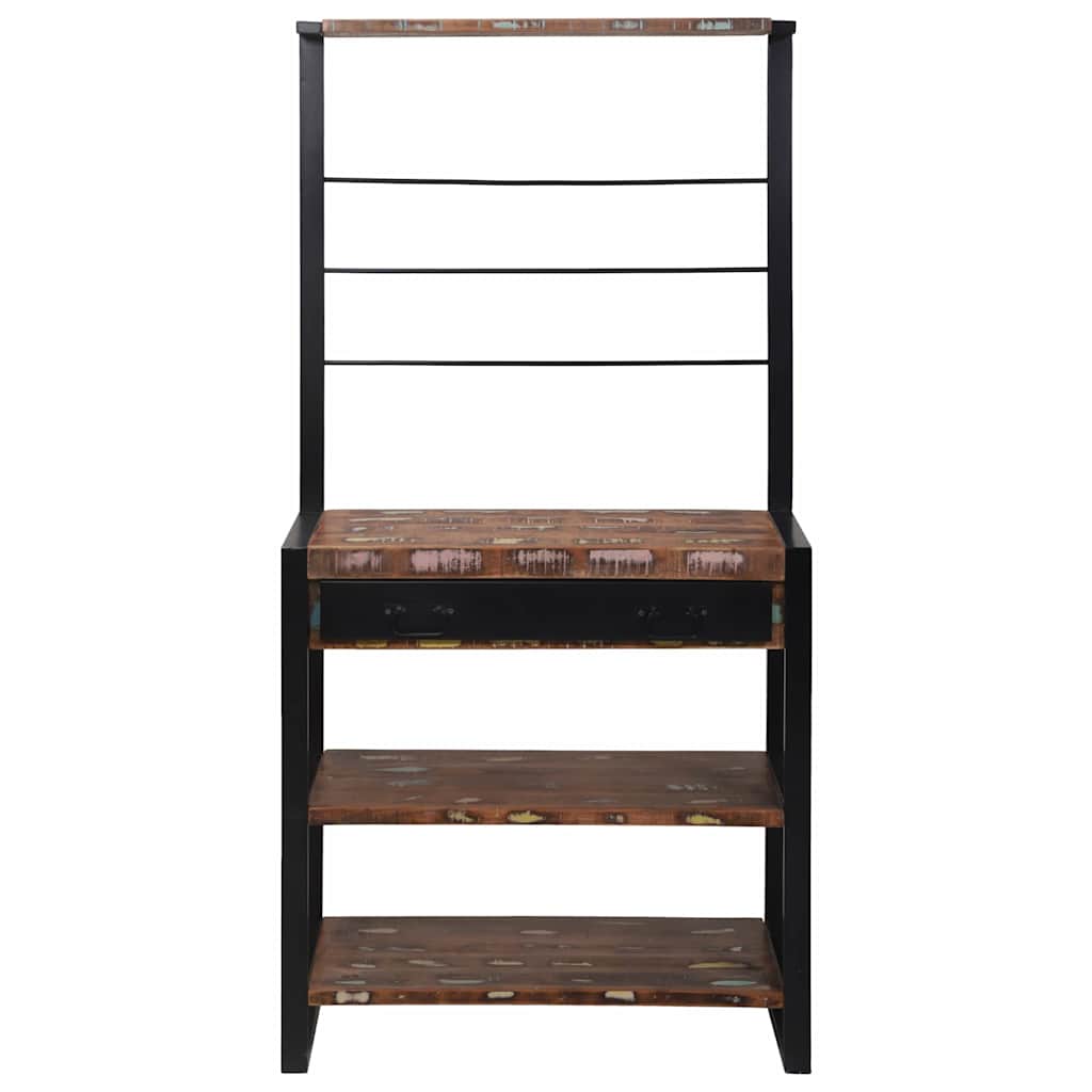 Scaffale da cucina Multicolore e nero 80 x 40 x 160 cm