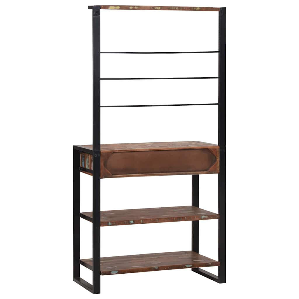 Scaffale da cucina Multicolore e nero 80 x 40 x 160 cm