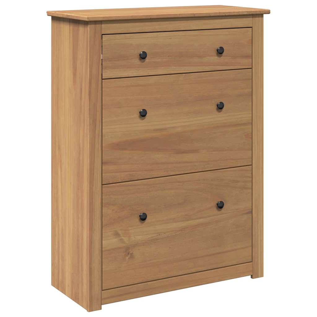Scarpiera Panama 80x35x105 cm Legno Massello di Pino