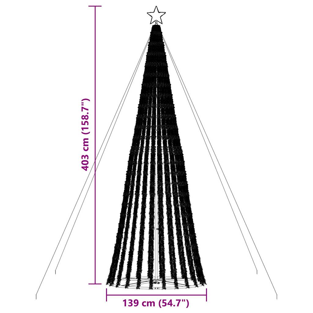 Albero di Natale a LED 1028 LED Blu 403 cm
