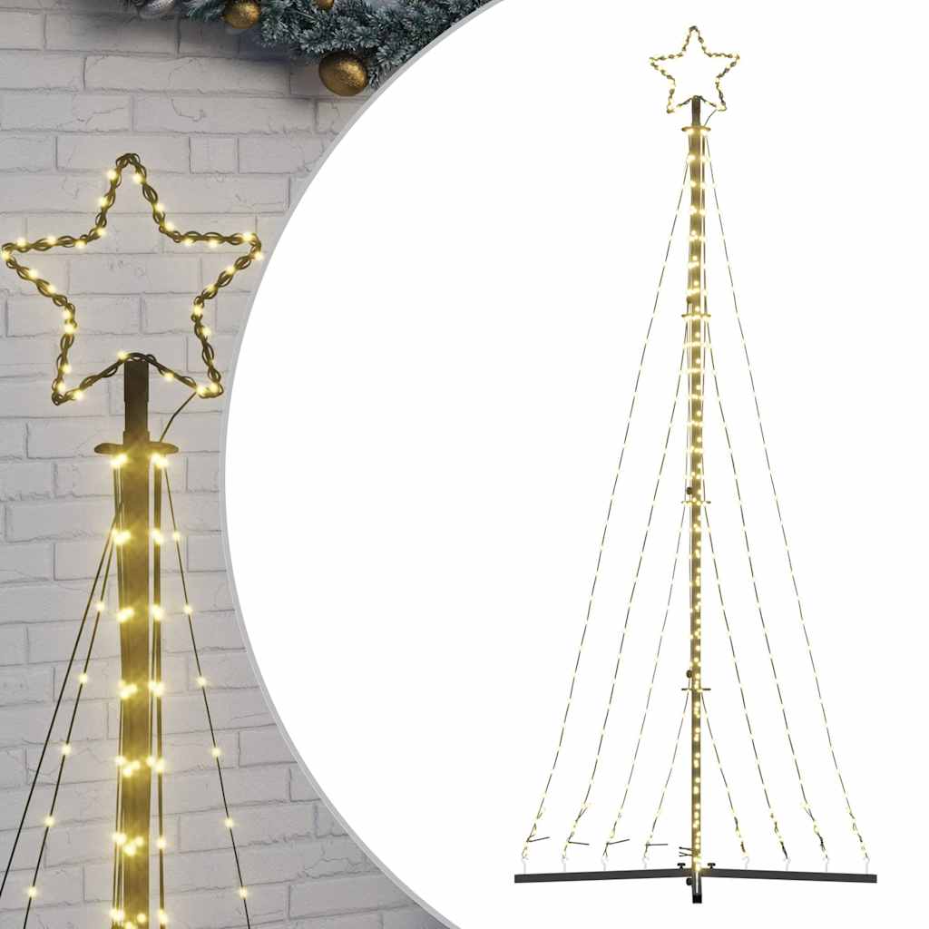 Albero di Natale a LED 447 LED Bianco Caldo 250 cm
