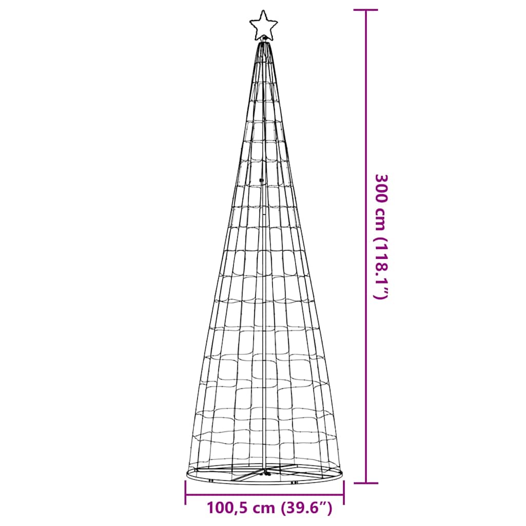 Albero di Natale a LED 550 LED Blu 300 cm