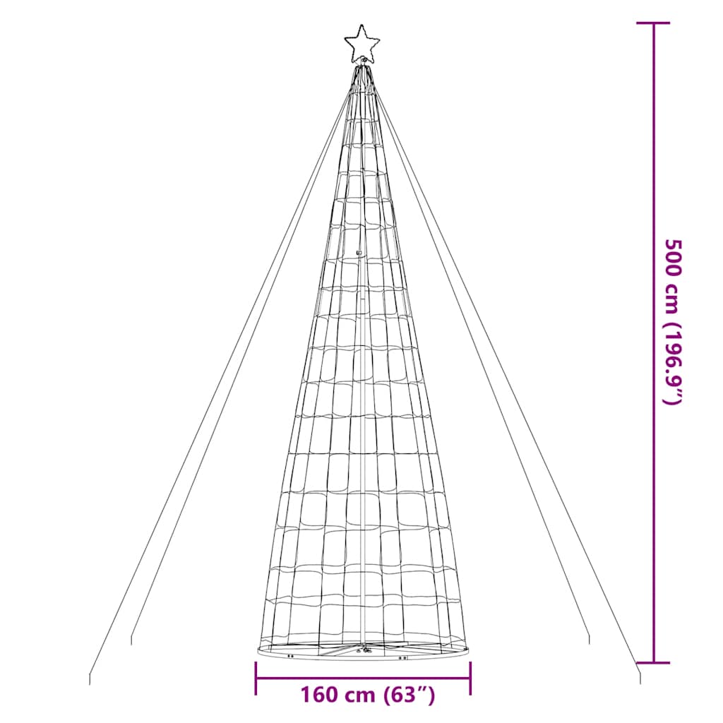 Albero di Natale a LED 1534 LED Blu 500 cm