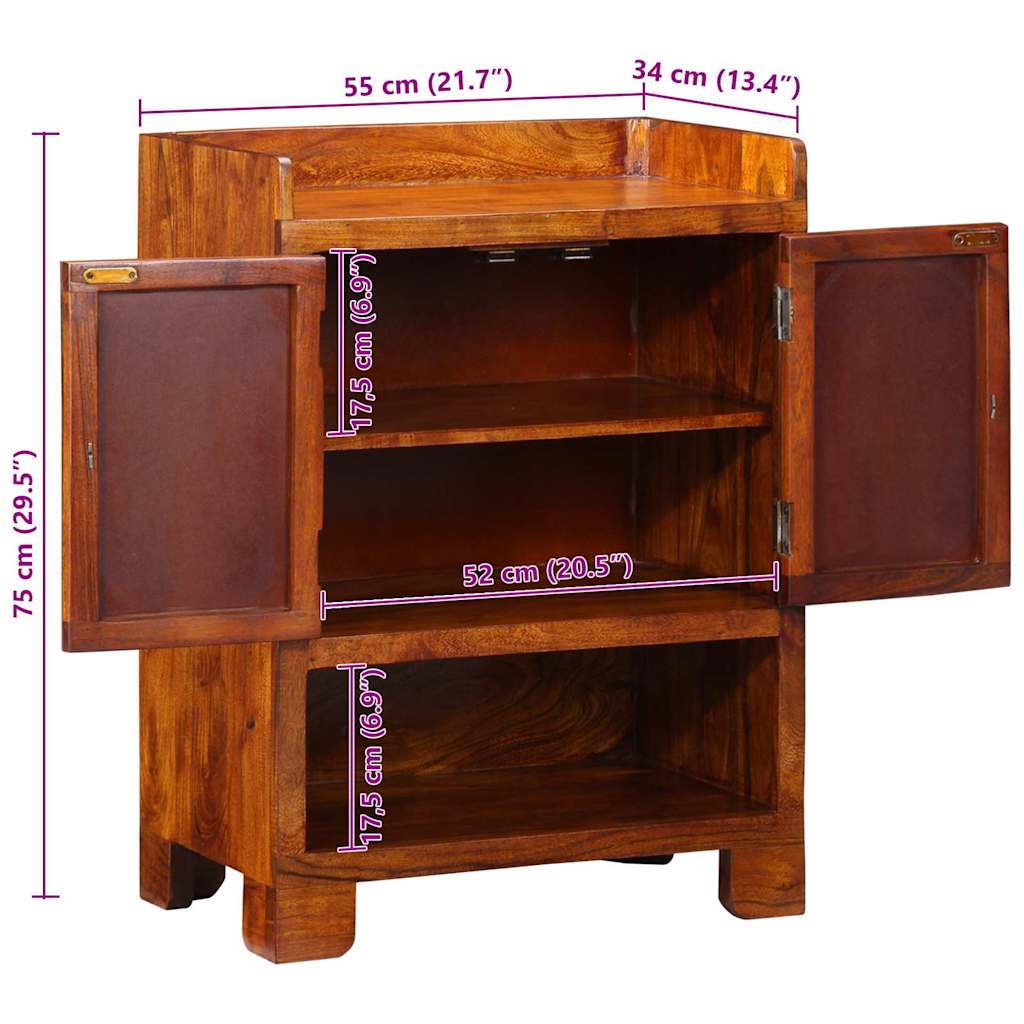 Mobile per scarpe con lo scaffale Marrone 55 x 35 x 75 cm