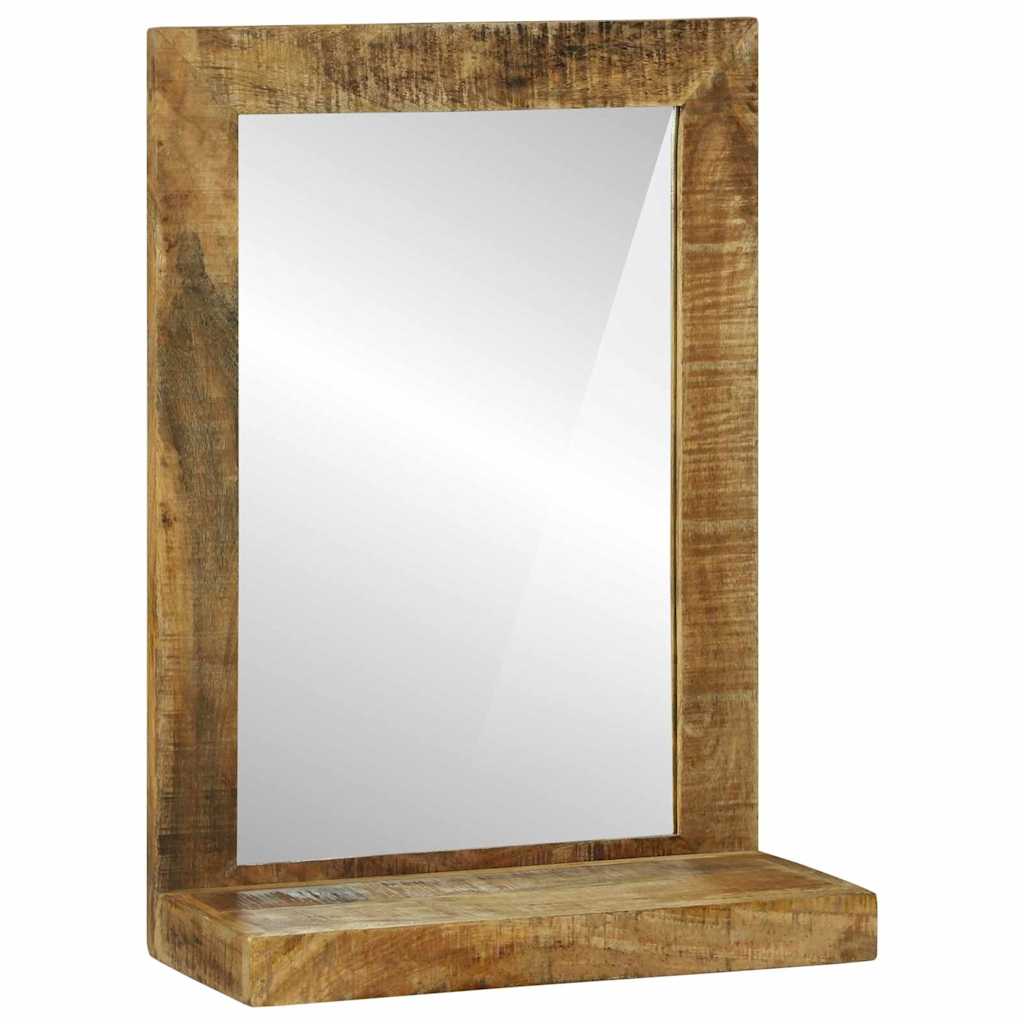 Specchio da bagno Rettangolare Marrone Legno di mango massello