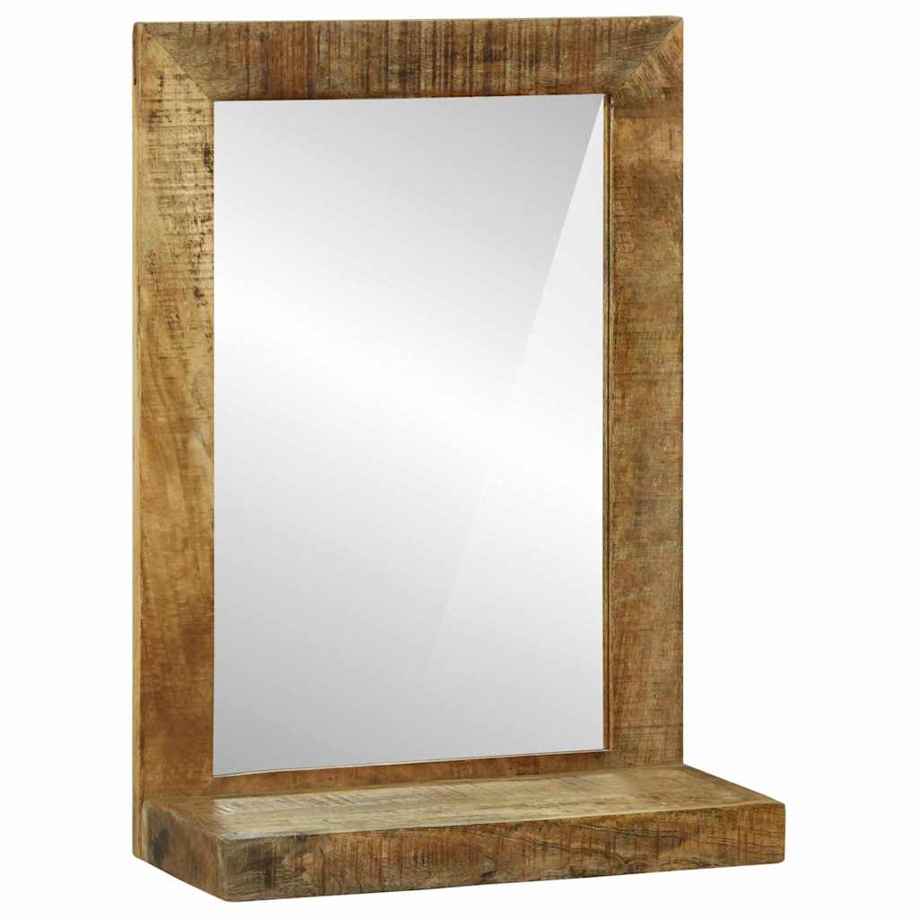 Specchio da bagno Rettangolare Marrone Legno di mango massello