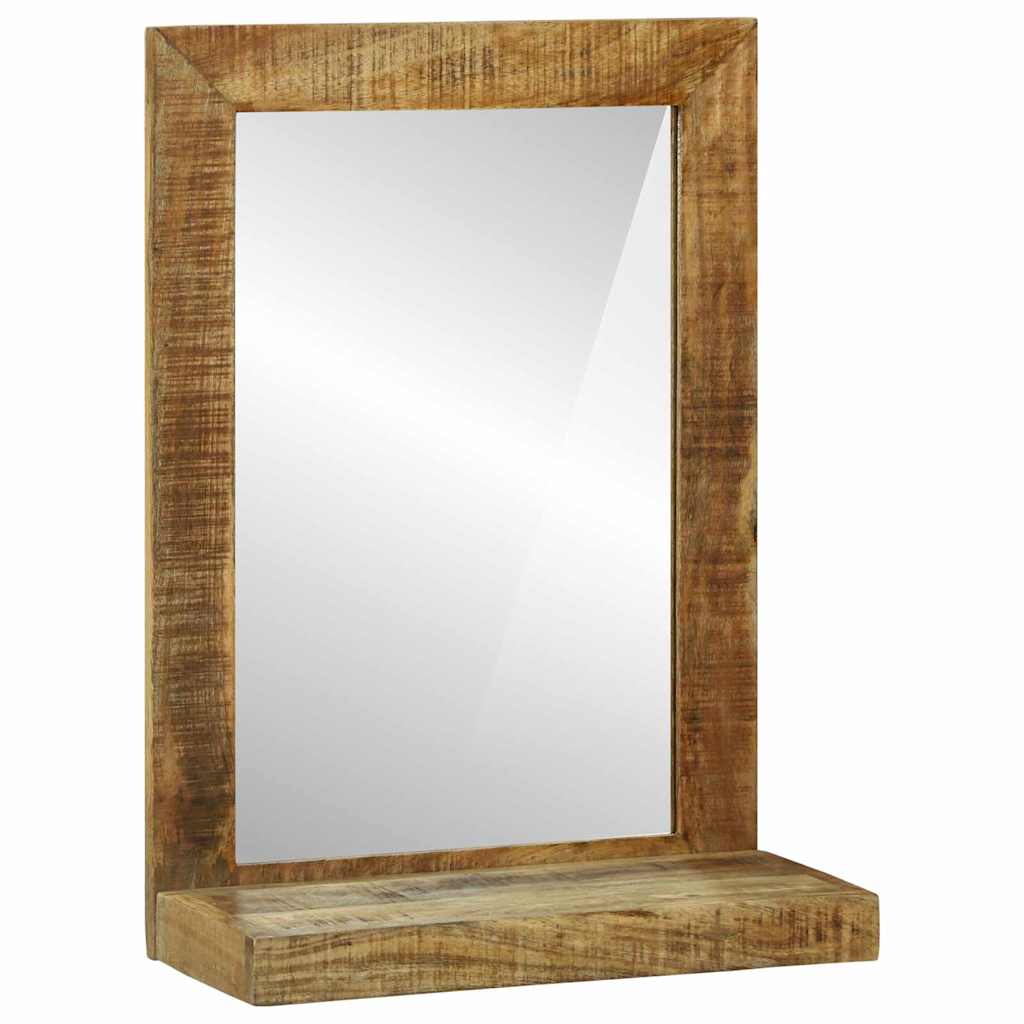 Specchio da bagno Rettangolare Marrone Legno di mango massello