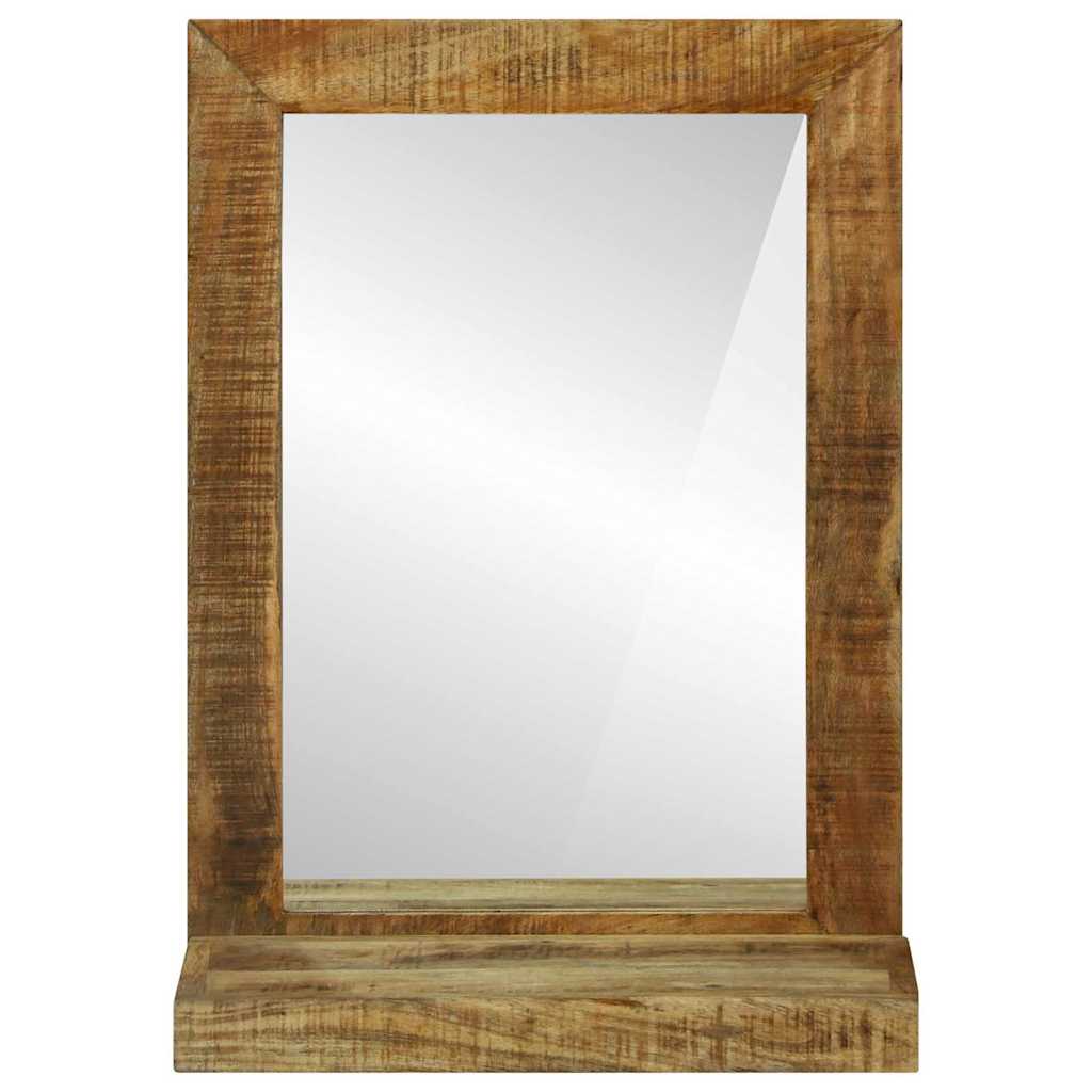 Specchio da bagno Rettangolare Marrone Legno di mango massello