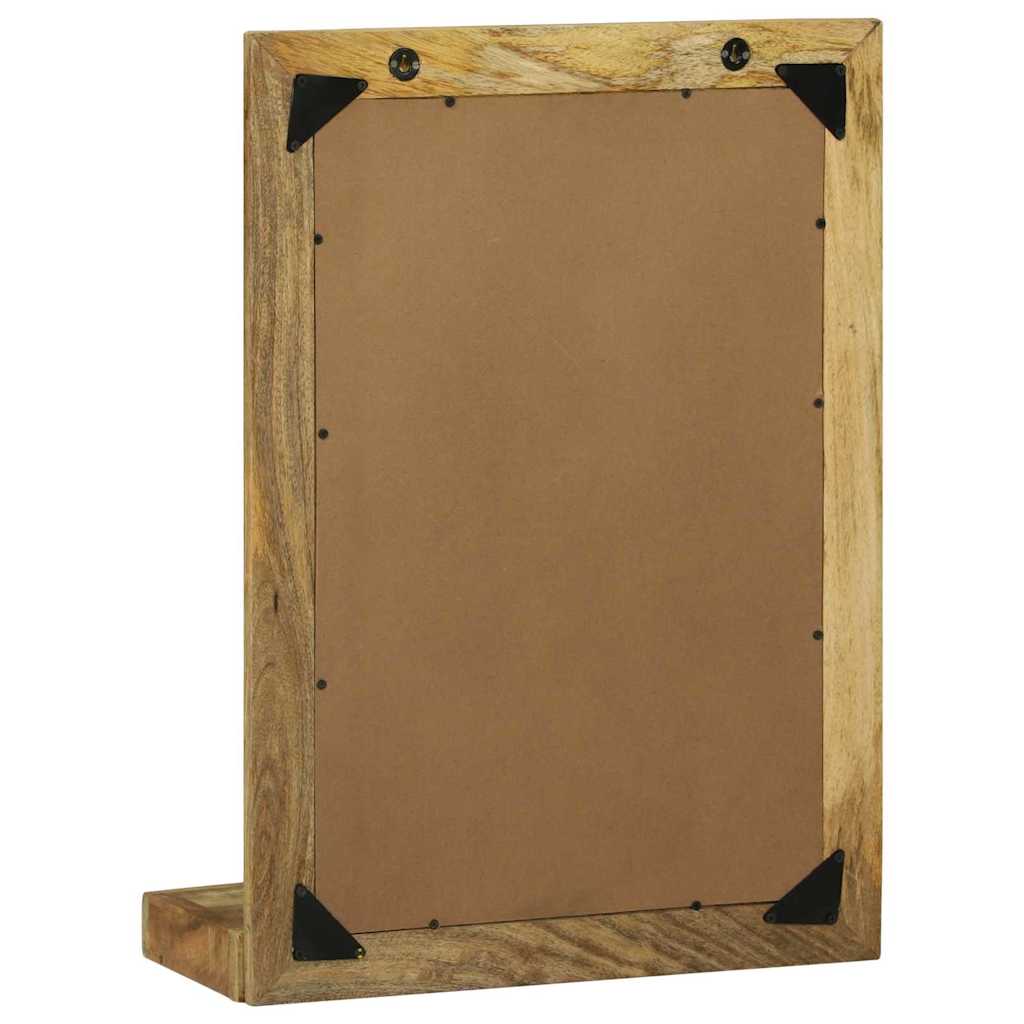 Specchio da bagno Rettangolare Marrone Legno di mango massello